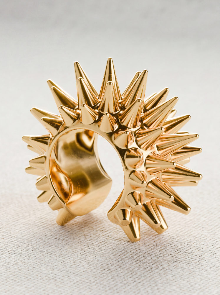 Earcuff Ouriço Ouro 18K